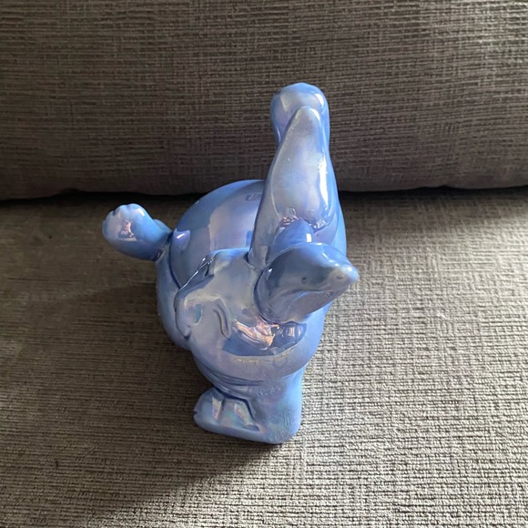 Vintage Norcrest Korea Iridescent Blue Laying Bunny Rabbit Figurine - Picture 2 of 11